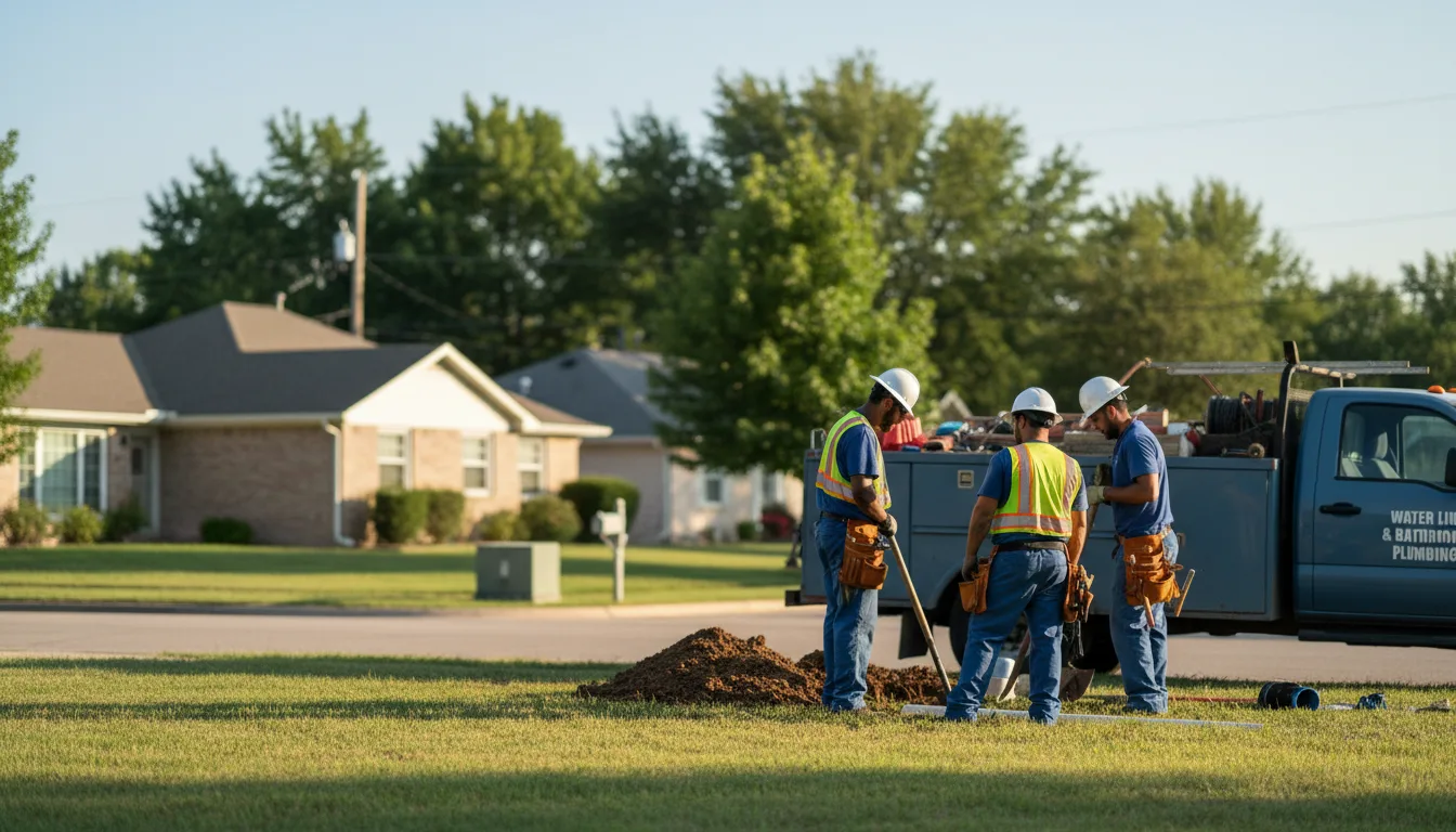 Residential water line and bathroom plumbing service in Odessa, MN